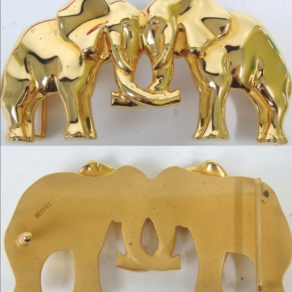 Hermès elephant reversible red and black belt - Picture 4 of 10